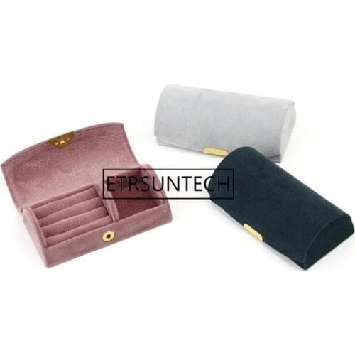30pcs Arched Jewelry Box Velvet Travel Portable Jewelry Storage Box For Ring Earring Bracelet Necklace