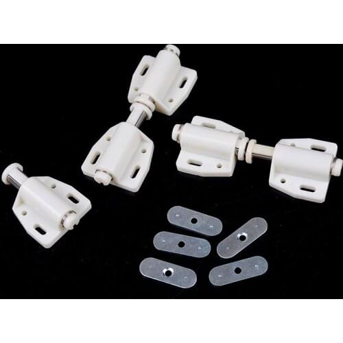 5PCS White Magnetic Cabinet Catch Kitchen Door Stopper Drawer Latch Soft Close Push To Open Damper Buffers Furniture Hardware