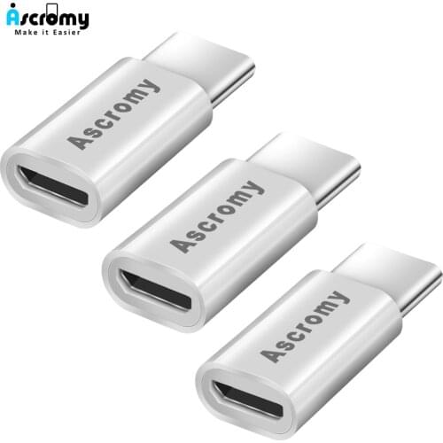 Ascromy 10PCS USB C to Micro USB Charger Adapter for New Apple iPad Pro 2018 11 12.9 inch iPadpro Type C Converter USBC Charging