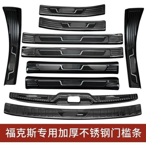 For Ford focus hatchback Sedan 2019 2020 stainless steel Rear Bumper Car door cover inside and outside door sill plate