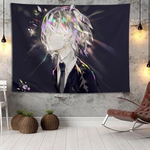 Hot Sale Custom Anime Houseki no Kuni Printed Tapestry Background Decorative Tapestry Various Sizes Wall Hanging Decor