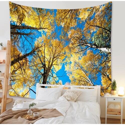 Beautiful Natural Forest Tapestry Wall Hanging Boho Tapestry Blanket Artist Home Decoration for Bedroom Mandala Wall Art Decor