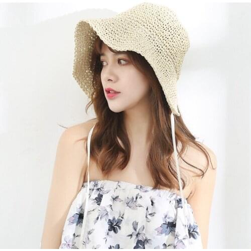 Summer Beach Sun Protection Women Hat Korean Version Sunshade Female Japanese Cap Foldable Sunscreen Elegant Fashion Caps H6590