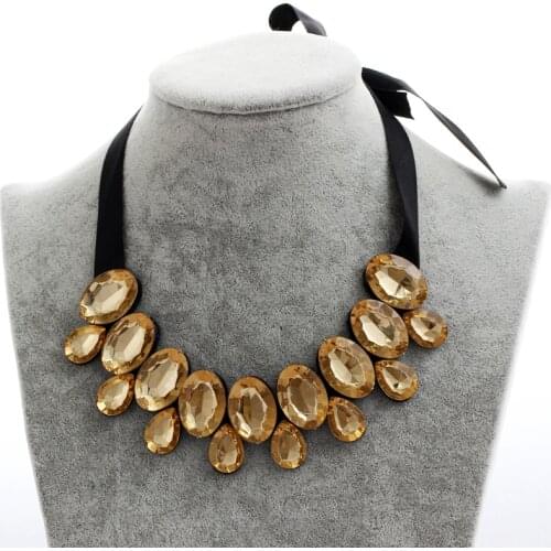 Fashion Collar Water Drop Power choker Vintage Bohemian Long Necklace Women Maxi big bead Jewelry charms collier femme Wholesale