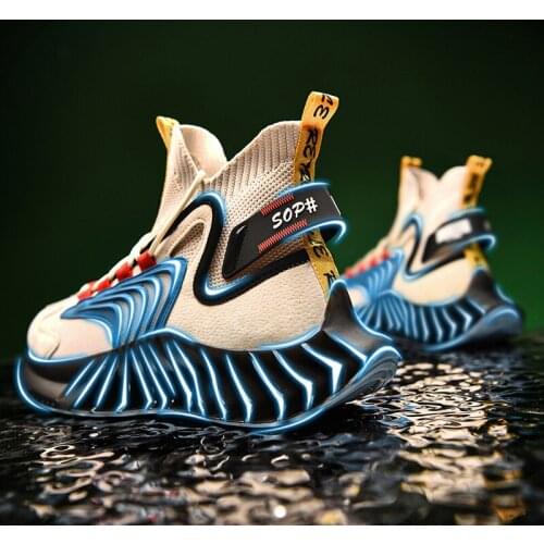 Brand Design Mens Blade Running Shoes Breathable Sneakers Graffiti Jogging Shoes Fashion Antiskid Damping Sports Shoe