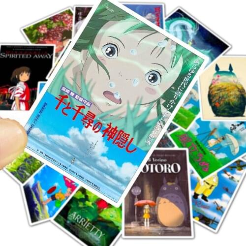 25pcs Miyazaki Hayao Anime Stickers My Neighbor Totoro Spirited Away For Motorcycle Skateboard Guitar Cartoon Laptop Sticker