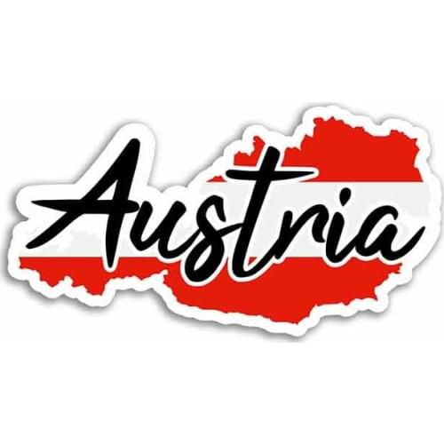SZWL Funny Car Stickers Austria Map Fine Decal Waterproof Sunscreen Decoration Accessories for Bumper RV VAN JDM Vinyl,13cm*7cm