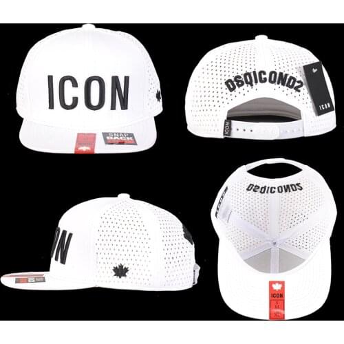 New DSQICOND2 Casual Brand Snapback Baseball Cap for Women Men ICON Solid Letter Snapback Caps DSQ Summer Bone Gorras Casquette
