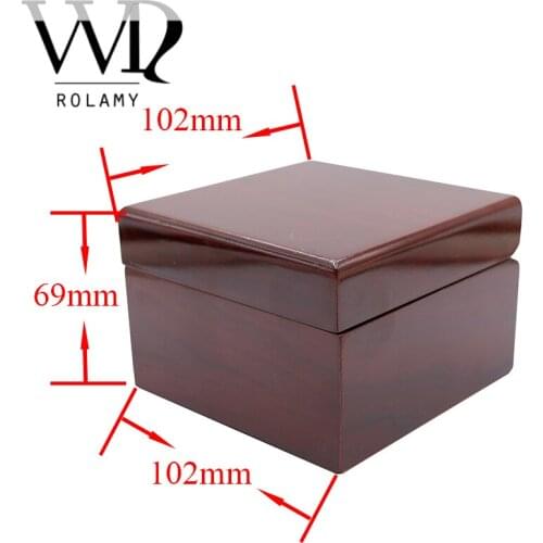 Rolamy Wholesale Fashion Luxury Wood Watch Box Jewelry Storage Case Gift Box With Pillow For Rolex Omega IWC Breitling Tudor