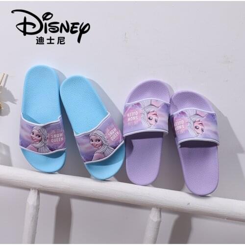 Disney Frozen Elsa Anna Girl Beach Slippers Children Sandals Summer Cartoon Kids Shoes EVA Resistance Breathable Antislip Baby
