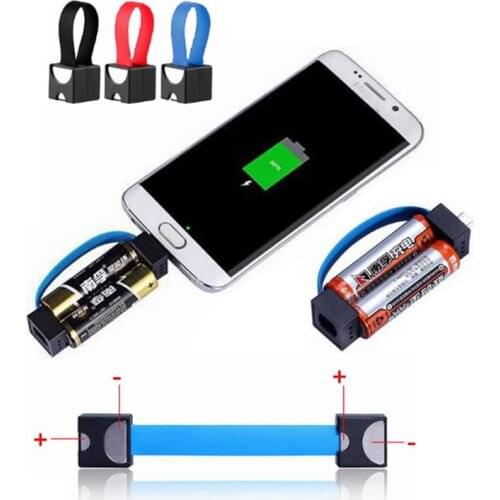 Portable Magnetic AA/AAA Battery Micro USB Emergency Charger for Android Phone