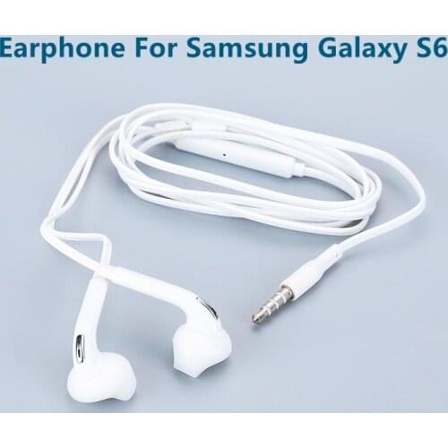 Wired Headset Earbuds White In-Ear Earphone With Microphone Portable High-Quality Earphone For Samsung Galaxy S6