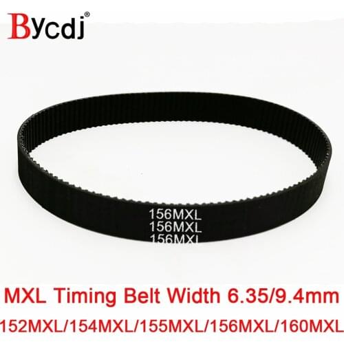 MXL Timing belt B190 B192 B194 B195B200 Teeth Width 6.4/9.4mm 2.032mm Pitch Synchronous belt 152MXL 154MXL 155MXL 156MXL160MXL