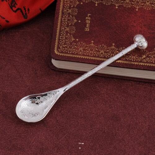 S990 Sterling Silver Spoon Feeding Tableware Children Tableware coffee Spoons