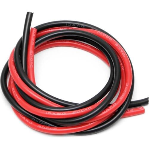 26AWG Silicone Wire Gauge Flexible Stranded V# Copper Cables 5m For RC Black Red