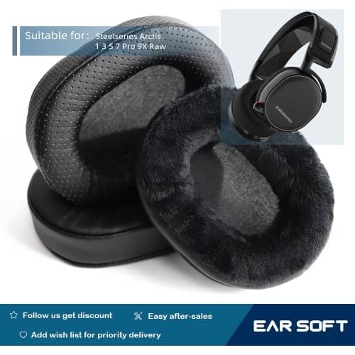 Earsoft Replacement Ear Pads Cushions for Steelseries Arctis 1 3 5 7 Pro 9X Raw Headphones Earphones Earmuff Case Sleeve