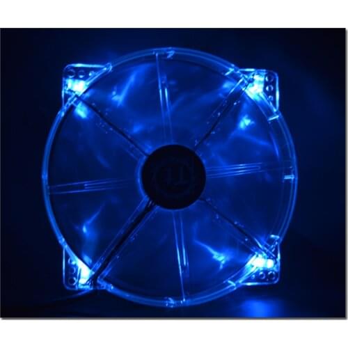 For TT 17cm 170mm Chassis Fan Ultra-Quiet Computer Cooling Ventilating Fan 17020 Led Blue Light Fan 170x170x20mm