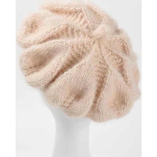 Octagonal Hat Female Beret Women Autumn Winter Knitted Hats For Women Knitting Painter French Hat Gorras Solid