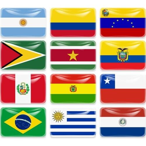 South America country Argentina Suriname Chile Brazil Uruguay Colombian Ecuador Paraguay Venezuelan Bolivia Flag Fridge Magnet