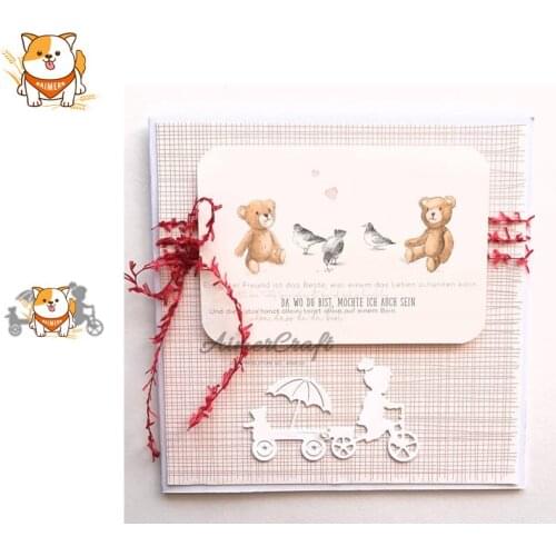 Cute Biker Girl Metal Cutting Dies Scrapbooking Stencil DIY Decorative Embossing Craft Die Cuts Card Making New Dies For 2020