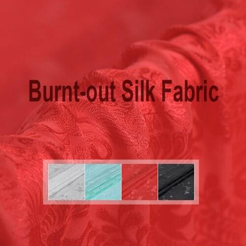 110CM Wide 20MM Jacquard Burnt-out Silk Fabric for Summer one-piece Dress Shirt Clothes Jacket J184
