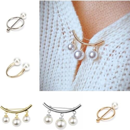 Golden/Sliver Sweater Fixed Straps Anti Slip Anti-emptied Valentines Gift Brooch Scarf Cardigan Anti Wearing Pins Enamel Pin