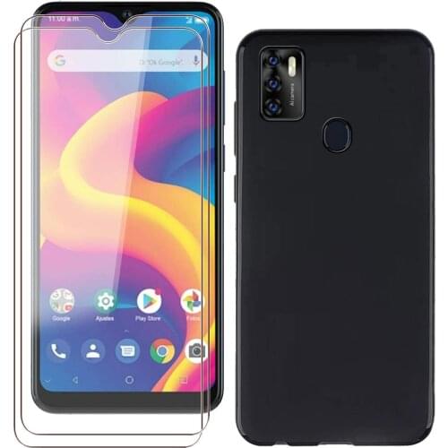 3-in-1 Glass+Silicone Cover For ZTE Blade A7s 2020 (6.5") Cases Tempered Glass Screen Protector For ZTE Blade A7s 2020 (6.5")