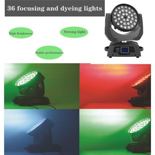 36 LED focusing moving head dyeing lights can rotate 4 in 1/5 in 1/6 in 1 professional DMX 512 DJ disco party lighting