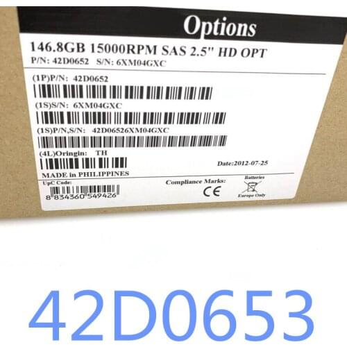 42D0652 42D0653 146GB 2.5inch X3850M2 X3950M2 Ensure New in original box. Promised to send in 24 hours