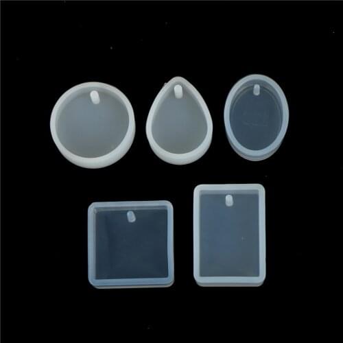 5pcs Silicone Mold Necklace Pendant Resin Jewelry Making Mould DIY Hand Craft resin molds for Jewelry Newest