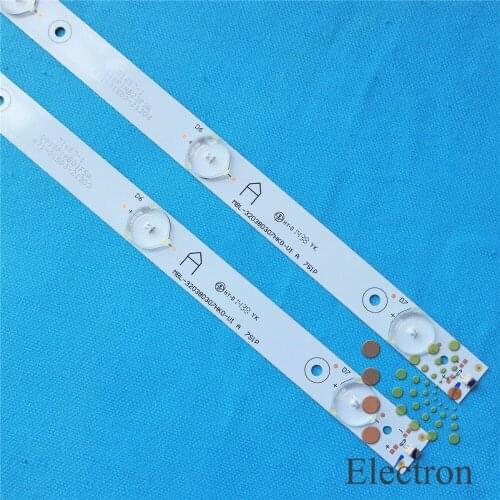 6pcs 632mm*17mm 7leds 21V Backlight Lamps LED Strips Aluminum Board w/ Optical Lens Fliter For 32 inch TV LCD Monitor New