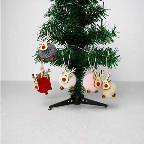 6Pcs Christmas Elk Plush Doll Ornaments Christmas Tree Pendant Decoration For Home Christmas Festival Holiday Decor