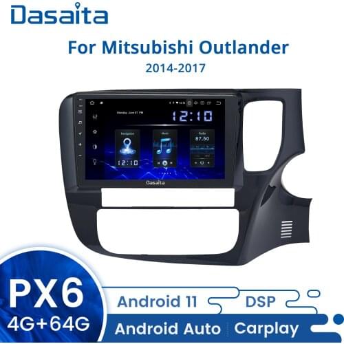 Dasaita 9" Car Radio Android 10 for Mitsubishi Outlander 1 Din 2014 2015 2016 2017 4G 64GB Stereo 1280*720 Carplay Auto Headunit