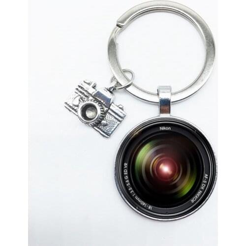 New Popular Keychain Camera Pendant with SLR Lens Photographer SLR Enthusiast Keychain Personality Jewelry Gift Between Friends