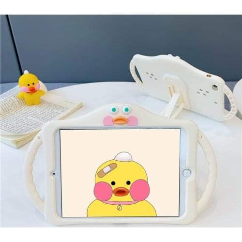 Case For iPad Mini 1 2 3 4 5 Air2 Pro 9.7 cute Cartoon duck Kids Cover For iPad 9.7 2017 2018 ipadpro 11 10.2 10.5 2020 Silicon