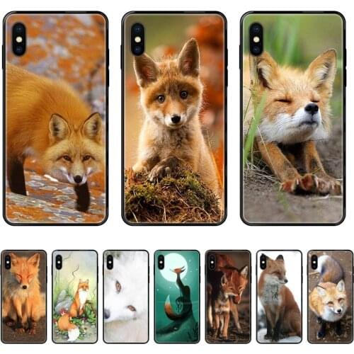 Cute Baby Foxes Red Pink Fox For Samsung Galaxy A5 A6 A7 A8 A10 A10S A20 A20S A20E A21S A30S A40 A50 A70 A71 A70E Black Soft