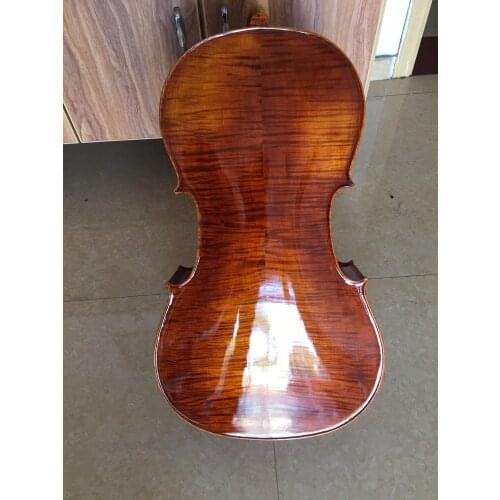 Purely handmade Retro antique Cello 4/4 Natural Flamed Grade AAA Spruce Panel Violon Cello Musical Instruments With accessories