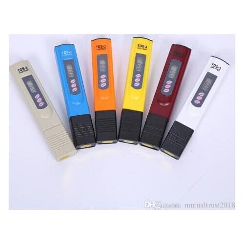 Digital TDS Tester Meter Monitor TEMP PPM Tester Pen LCD Temperature Meters Stick Water Purity Quality Monitors Mini Filter Test
