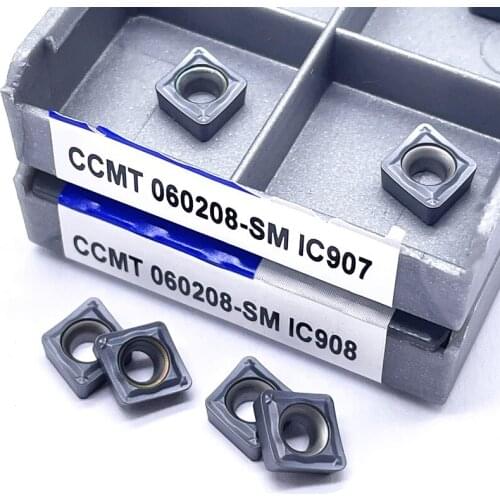 CCMT060208-SM IC907/IC908 CNC Lathe Turning Tool Carbide Inserts Machining Cut Boring Knife Tablets Quality Assurance