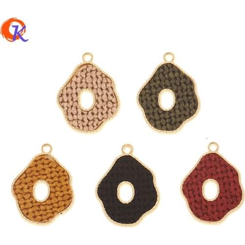 Cordial Design 50Pcs 22*28MM Jewelry Accessories/Charms/Hand Made/Irregular Shape/Fabric Effect/Jewelry Making/Earring Findings