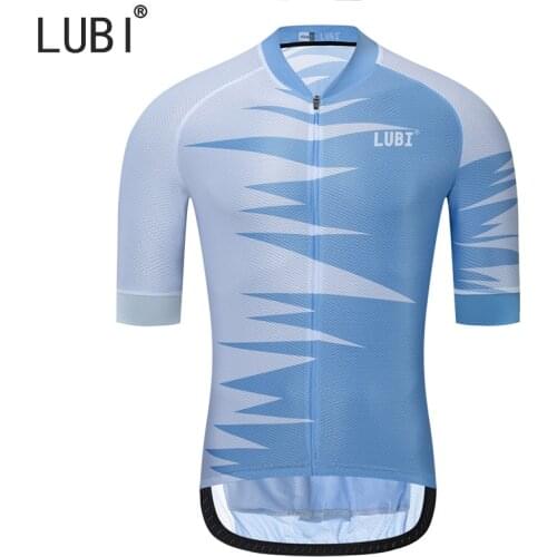 LUBI Men Cycling Jersey Motocross Short Sleeves Tops Bicycle MTB Downhill Shirt Road Bike Team Summer Sports Men Clothing