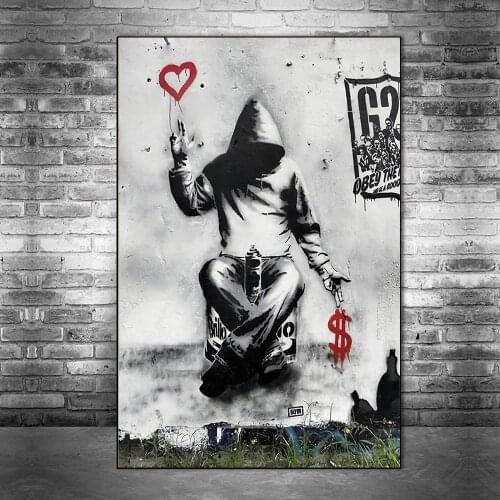 Graffiti Cool Boy Street Art Canvas Print Painting Figure Abstract Wall Picture Morden Living Room Home Decoration Poster