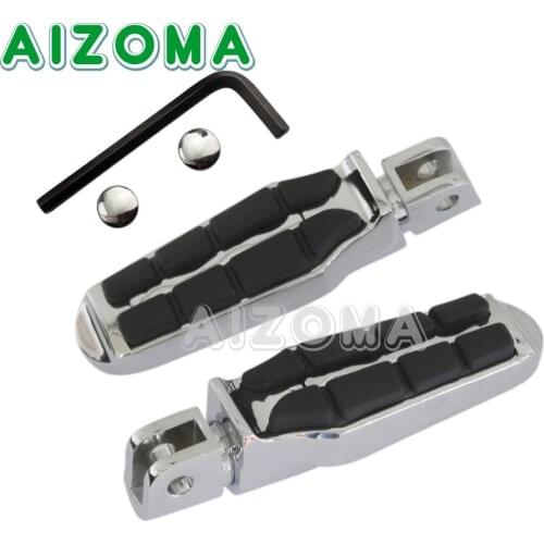 Chrome Tombstone Foot Pegs Motorcycle Highway Footpeg Foot Rest For 2001-2013 Suzuki Boulevard M50 M90 M109R Honda GL1800 F6B