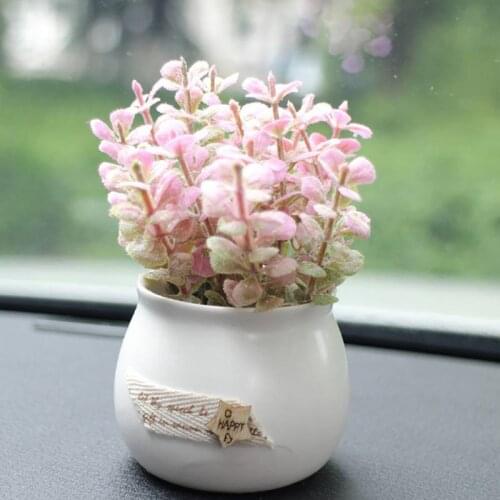 2019 Artificial Plants Car Simulation Plant Ornaments Lovely Green Plant Chrysanthemum Rose Lavender Car Decor