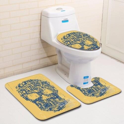 Creative and simple pattern bathroom Rugs baths bathroom products toilet mat set Bath mat Bathroom mat in the bathroom Carpet