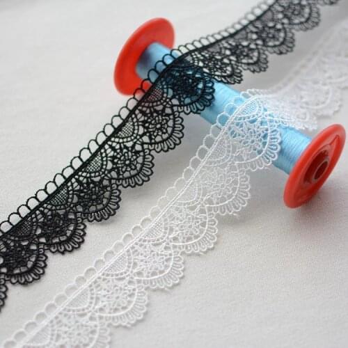 1M Latest Embroidery Black Lace Fabric Ribbon Applique 4CM Lace Trim Sewing Accessories Trimmings For Wedding Dress dentelle K25