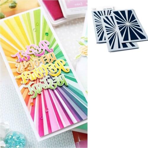 Square Shine Stencil DIY Scrapbooking Paper Handmade Album Stamp Die Sheets Greeting Card New Dies and Silicone Decoration 2021