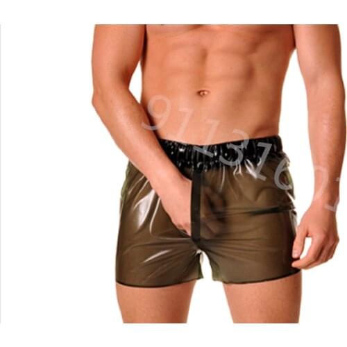 Fetish Latex Rubber Gummi Metallic green Shorts Briefs fashion Unisex Tight Size 0.4mm S-XXL