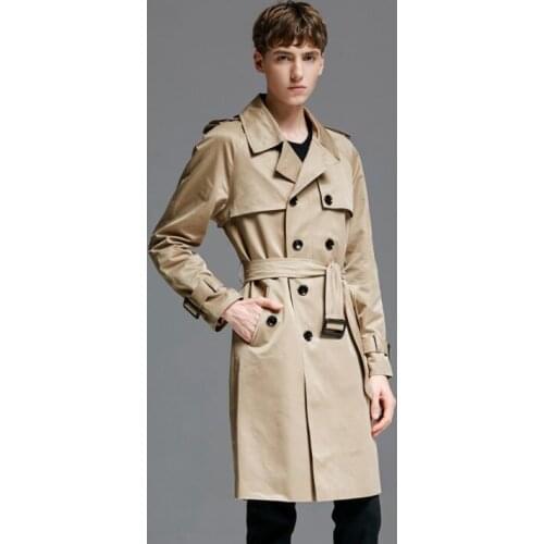Lapel loose rags casual Mens trench coats man long coat men clothes slim fit overcoat long sleeve 2020 new designer