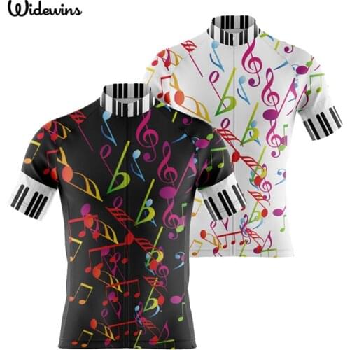 Latest Full Sublimation Cycling Jersey Breathable Blue Topmusical note Road Bike Wear Personalized Breathable Cycling Shirts